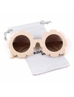 Sunglasses for Kids Round Flower Cute Glasses UV 400 Protection Children Girl Boy Gifts