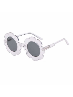 Sunglasses for Kids Round Flower Cute Glasses UV 400 Protection Children Girl Boy Gifts