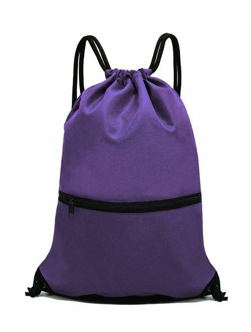 HOLYLUCK Drawstring Backpack Bag Sport Gym Sackpack