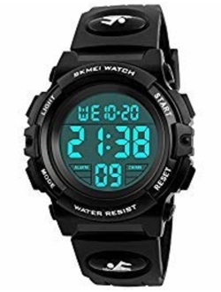 Dodosky Kids Digital Sports Waterproof Led Wrist Watch with Alarm for Boys and Girls