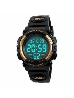 Dodosky Kids Digital Sports Waterproof Led Wrist Watch with Alarm for Boys and Girls