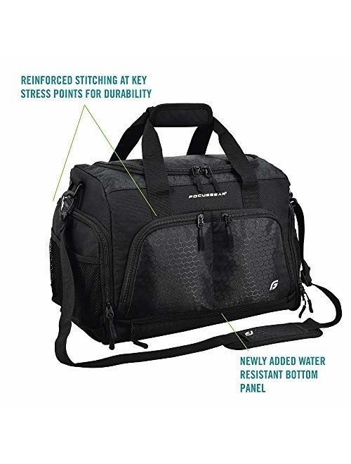 Ultimate Gym Bag 2.0: The Durable Crowdsource Designed Duffel Bag with 10 Optimal Compartments Including Water Resistant Pouch