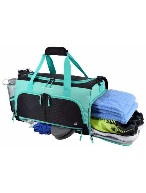 Ultimate Gym Bag 2.0: The Durable Crowdsource Designed Duffel Bag with 10 Optimal Compartments Including Water Resistant Pouch