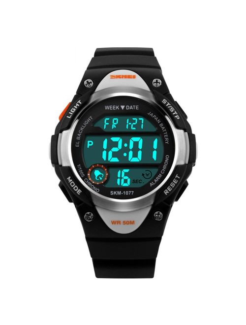 Boys Girls Sport Digital Watch, Kids Outdoor Waterproof Electronic Watches with LED Alarm Stopwatch