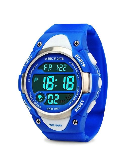 Boys Girls Sport Digital Watch, Kids Outdoor Waterproof Electronic Watches with LED Alarm Stopwatch