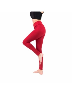 Baihetu High Waist Leggings with Inner Pocket Super Soft Yoga Pants for Women