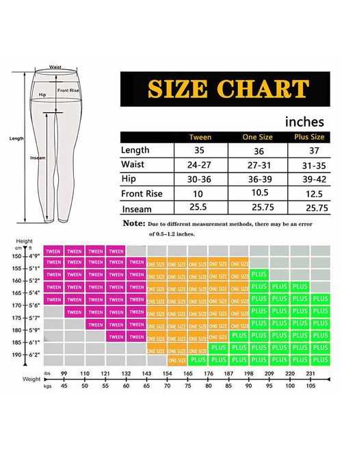 Baihetu High Waist Leggings with Inner Pocket Super Soft Yoga Pants for Women