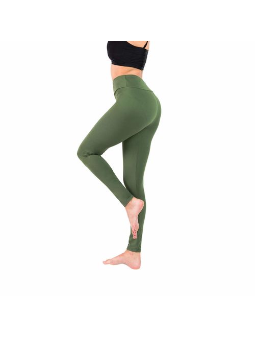 Baihetu High Waist Leggings with Inner Pocket Super Soft Yoga Pants for Women