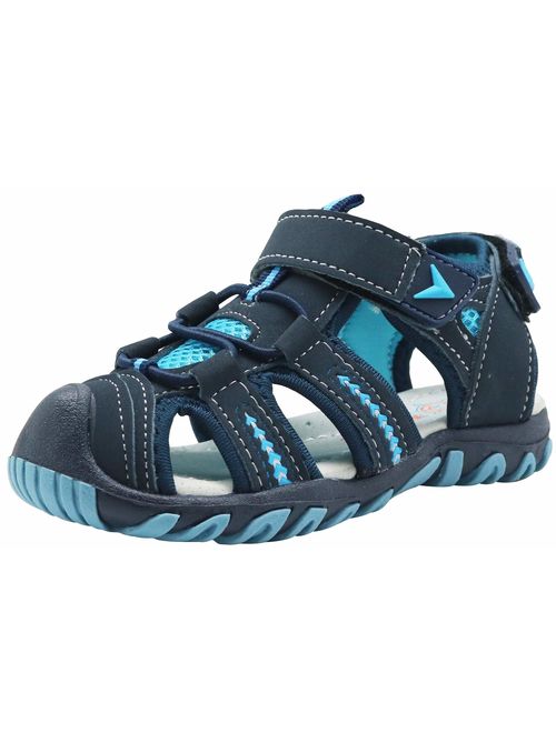 Apakowa Kid's Boy's Soft Sole Close Toe Sport Beach Sandals (Toddler/Little Kid)