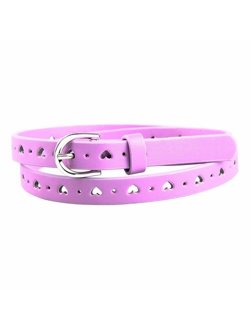 Kids Girl's PU Faux Leather Waistband 4 Colors Pin Buckle Belt