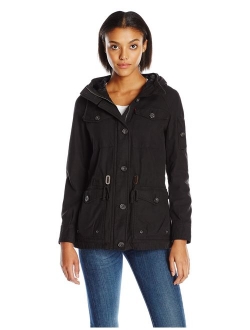 Women's Cotton Four Pocket Hooded Field Jacket