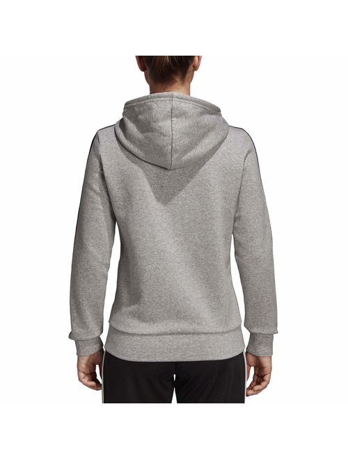 adidas Women's Essentials Cotton Fleece 3-Stripe Full Zip Hoodie