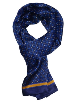 Ellettee, 63" x 11" Man's 100 Pure silk scarf wrap Accessory gift