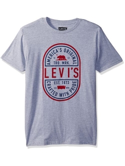 Men's Cotton Short Sleeve Graphic Logo Crew Neck T-Shirt
