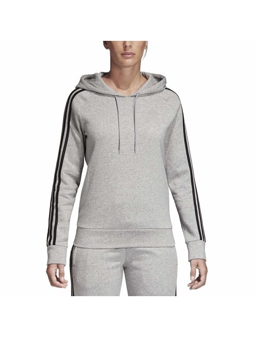 adidas Women's Athletics Essential Cotton Fleece 3 Stripe Pullover Hoody