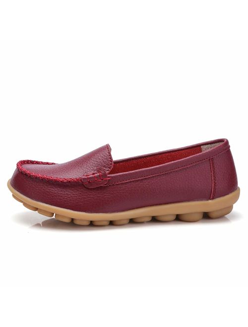 leather loafers slip on