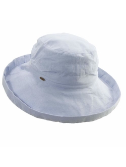 Women's Cotton Hat with Inner Drawstring and Upf 50  Rating