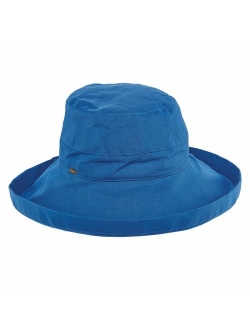 Women's Cotton Hat with Inner Drawstring and Upf 50  Rating