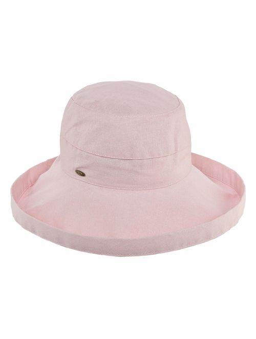 Scala Women's Cotton Hat with Inner Drawstring and Upf 50+ Rating