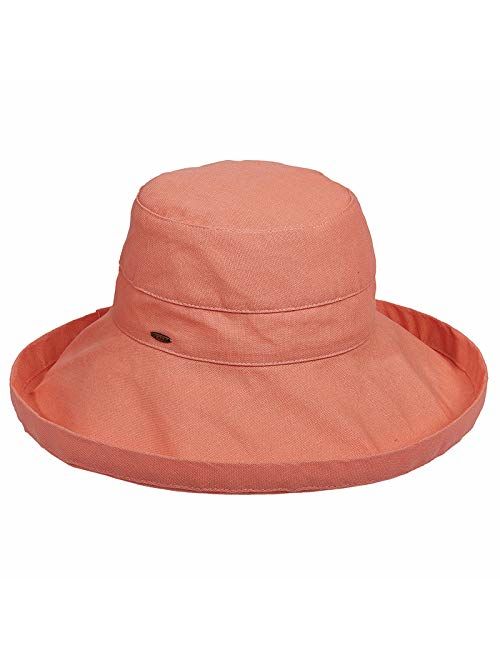 Scala Women's Cotton Hat with Inner Drawstring and Upf 50+ Rating