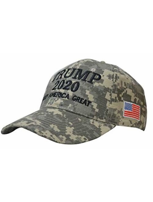 Besti Donald Trump 2020 Keep America Great Cap Adjustable Baseball Hat with USA Flag - Breathable Eyelets