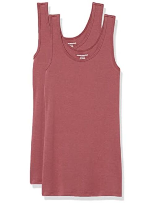 Amazon Essentials Women's Slim-Fit Tank, Pack of 2