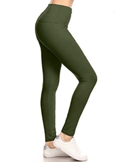 High Waisted Solid Yoga Leggings