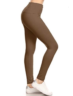 High Waisted Solid Yoga Leggings