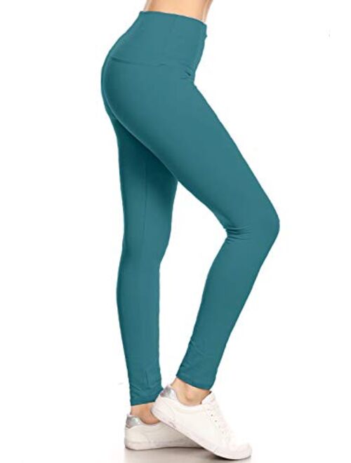 Leggings Depot High Waisted Solid Yoga Leggings