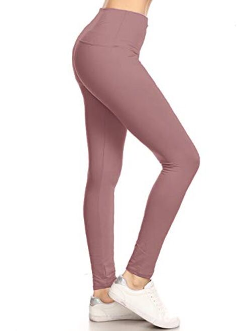 Leggings Depot High Waisted Solid Yoga Leggings