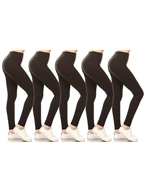 Leggings Depot High Waisted Solid Yoga Leggings