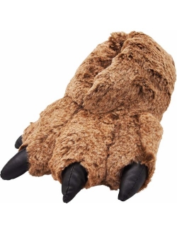 NORTY Grizzly Bear Stuffed Animal Claw Paw Slippers Toddlers, Kids & Adults