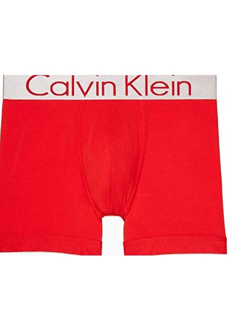 Calvin Klein Nylon Solid Elastic Waist Steel Micro Boxer Briefs