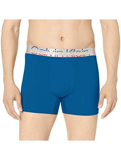 Calvin Klein Nylon Solid Elastic Waist Steel Micro Boxer Briefs