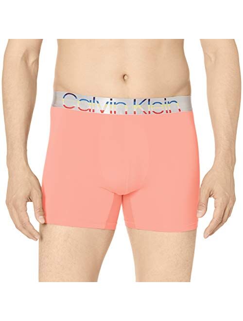 Calvin Klein Nylon Solid Elastic Waist Steel Micro Boxer Briefs