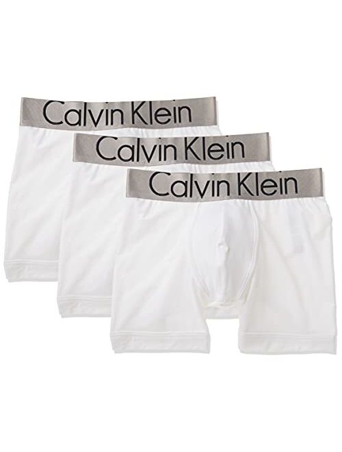 Calvin Klein Nylon Solid Elastic Waist Steel Micro Boxer Briefs