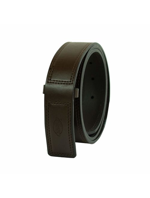 Dickies Men's Leather Work Belt - Tactical Industrial Strength Heavy Duty Strap With No Scratch Buckle