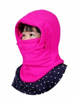 ZZLAY Children's Balaclavas Hat Thick Thermal Windproof Ski Cycling Face Mask Caps Hood Cover Adjustable Cap