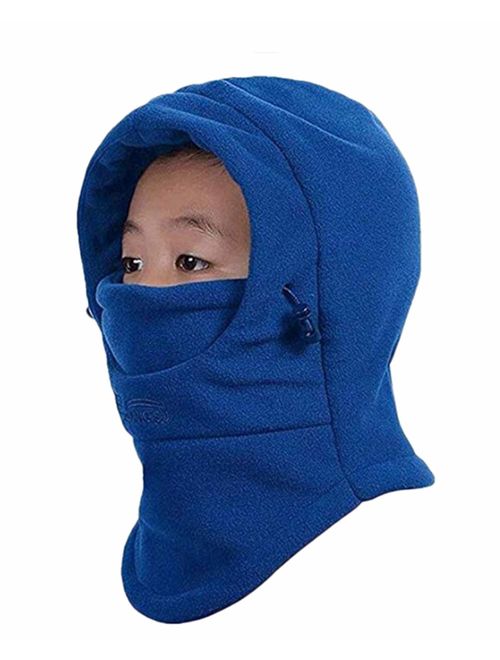 ZZLAY Children's Balaclavas Hat Thick Thermal Windproof Ski Cycling Face Mask Caps Hood Cover Adjustable Cap