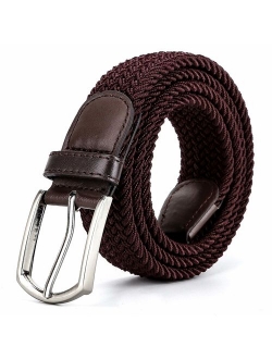 Braided Canvas Woven Elastic Stretch Belts for Men/Women/Junior with Multicolored