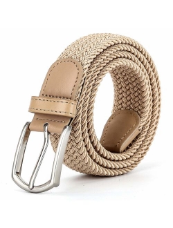 Braided Canvas Woven Elastic Stretch Belts for Men/Women/Junior with Multicolored