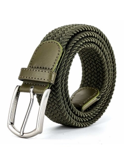 Braided Canvas Woven Elastic Stretch Belts for Men/Women/Junior with Multicolored