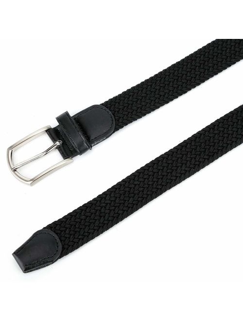 Braided Canvas Woven Elastic Stretch Belts for Men/Women/Junior with Multicolored