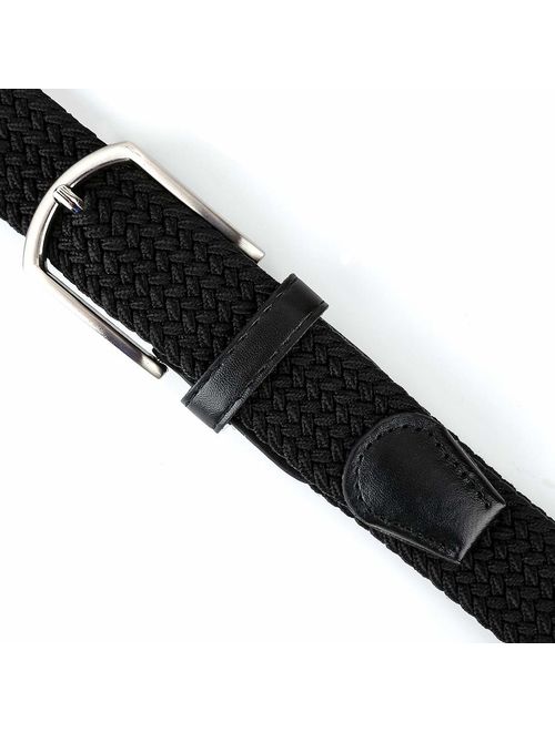 Braided Canvas Woven Elastic Stretch Belts for Men/Women/Junior with Multicolored