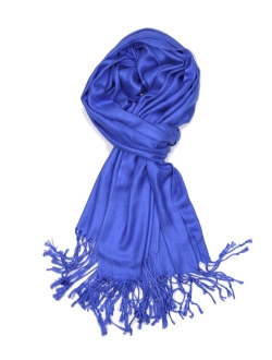 Achillea Large Soft Silky Pashmina Shawl Wrap Scarf in Solid Colors