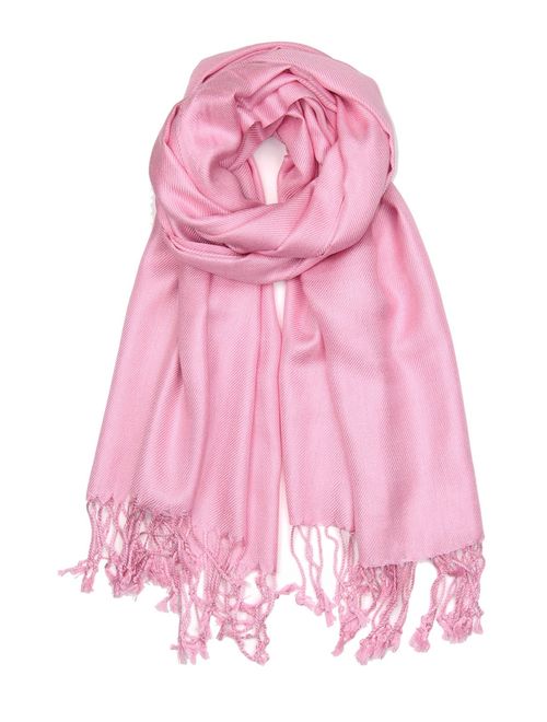 Achillea Large Soft Silky Pashmina Shawl Wrap Scarf in Solid Colors