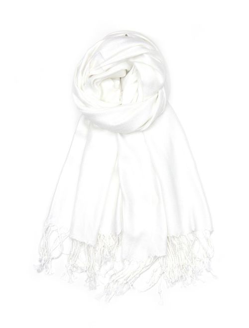 Achillea Large Soft Silky Pashmina Shawl Wrap Scarf in Solid Colors