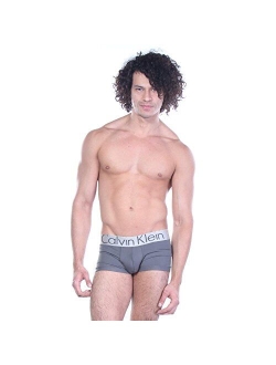 Men's Solid Elastic Waist Steel Micro Low Rise Trunks