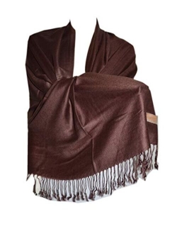 SCARF_TRADINGINC Large Soft 100% Twill Pashmina Scarf Shawl Wrap