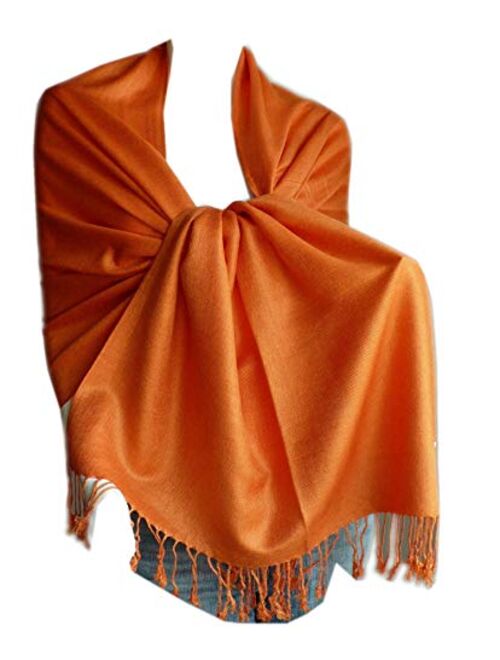 SCARF_TRADINGINC Large Soft 100% Twill Pashmina Scarf Shawl Wrap